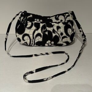 Vera Bradley Frannie Small Crossbody Night and Day Black and White Floral